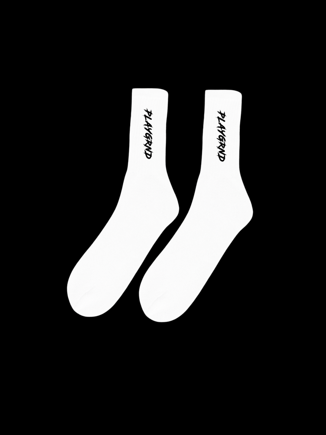 Text logo socks white